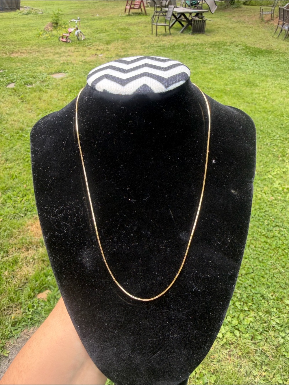 14K Gold Made In Italy Box Chain Necklace 1.7g
